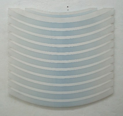 franck gribling, White curved space bams, 1969